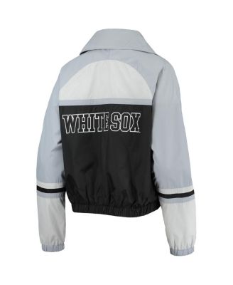 Women's Black Chicago White Sox Colorblock Track Raglan Full-Zip Jacket