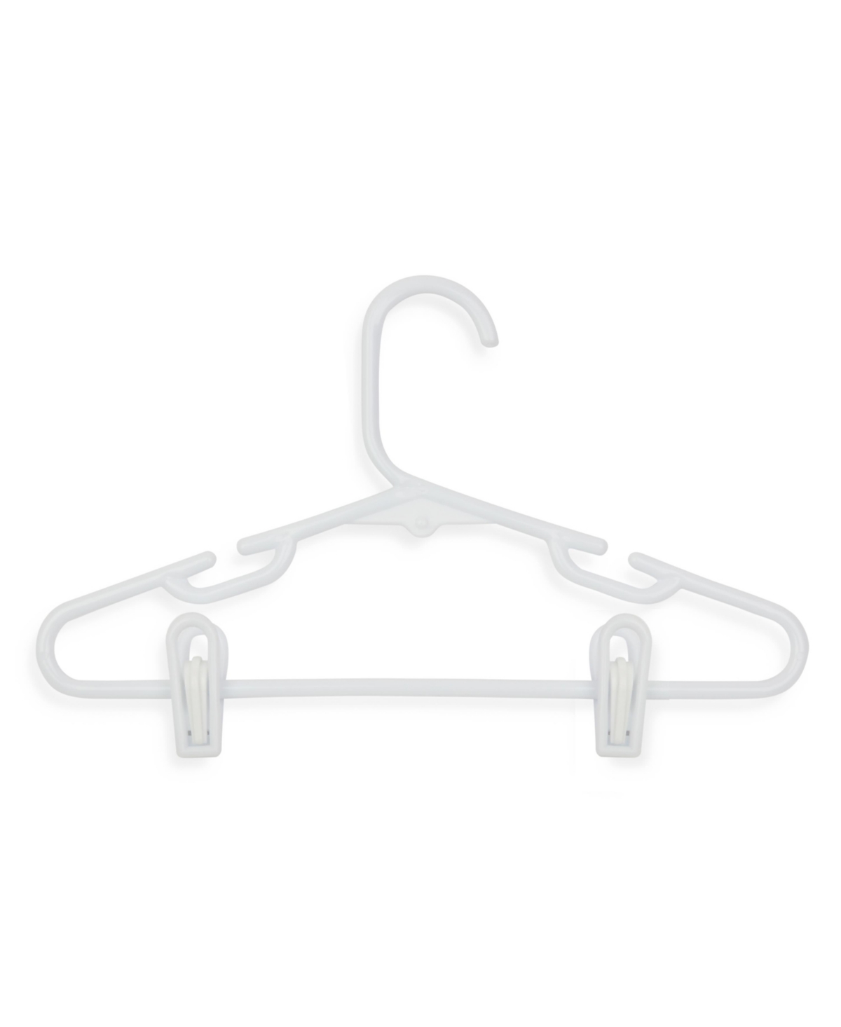 Shop Honey Can Do Kids Clothes Hangers With Clips, Set Of 18 In White