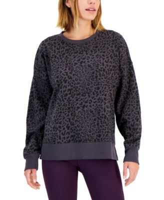 ID Ideology Women s Cheetah Print Crewneck Sweatshirt Created for Macy s Macy s