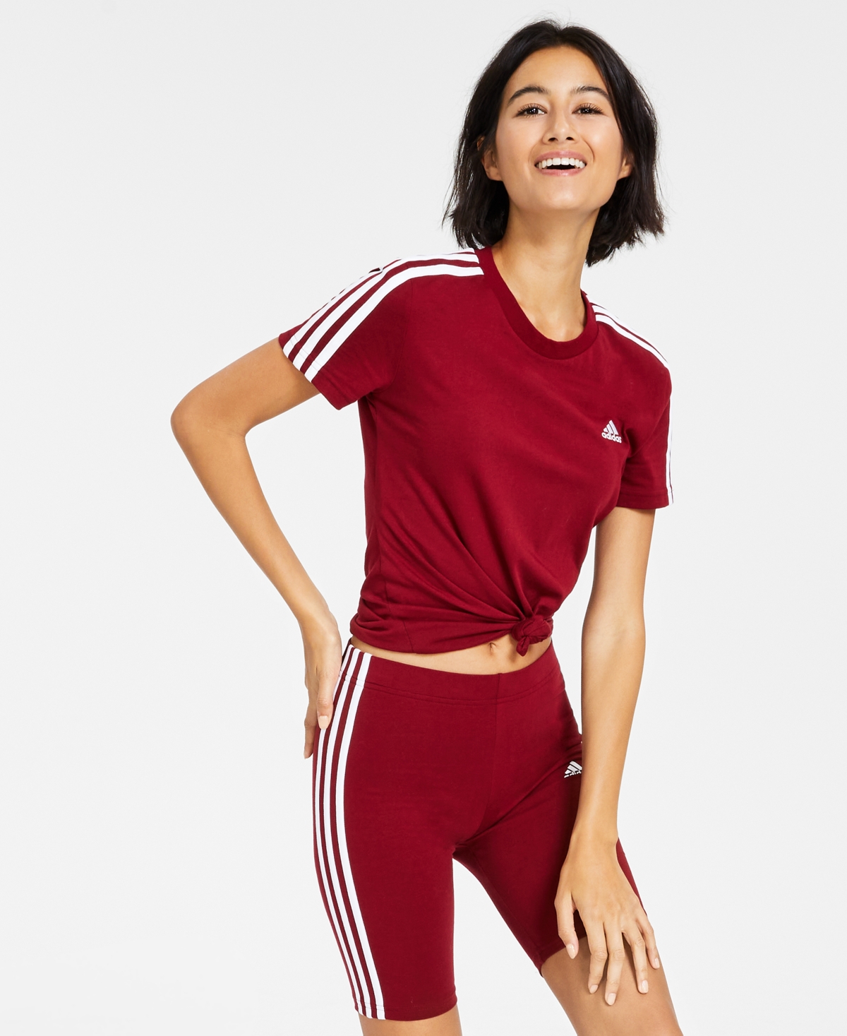 adidas Women's Essentials Slim 3-Stripes T-Shirt