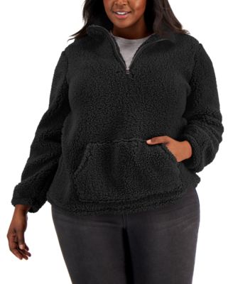 Style & Co Plus Size Sherpa Sweatshirt, Created for Macy's & Reviews ...