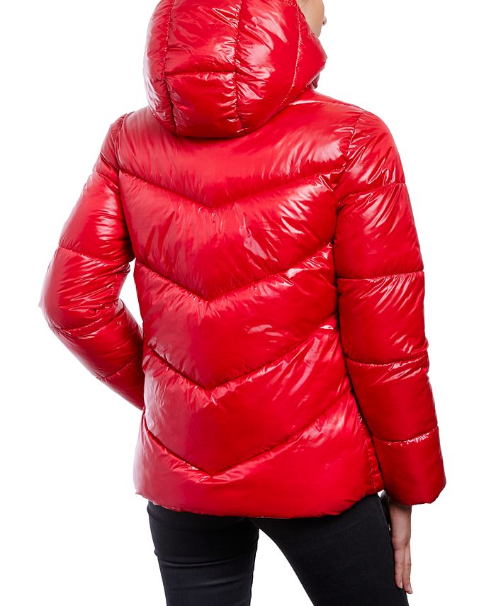 Michael Kors Women's Shine Hooded Puffer Coat & Reviews Coats