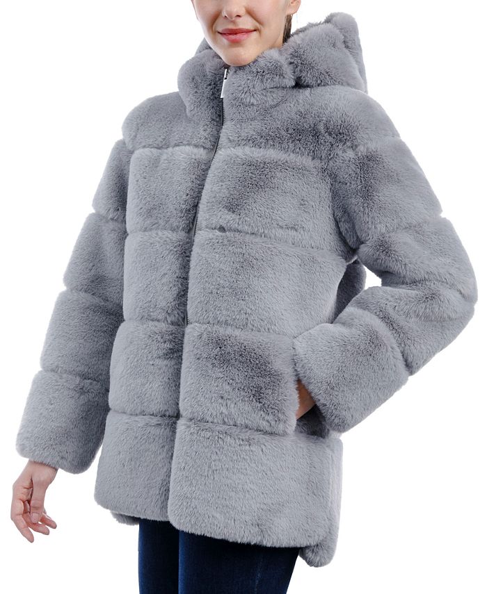 Michael Kors Women's Tiger Stripe Faux Fur Coat Brown Size XXL main image 0