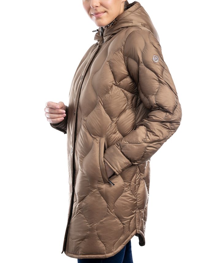 Michael Kors Women's Hooded Quilted Down Puffer Coat & Reviews Coats