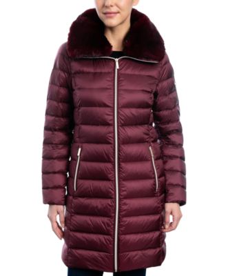 Michael kors faux fur down coat online