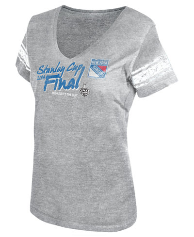 G3 Sports Women's Short-Sleeve New York Rangers Conference Champions V-Neck T-Shirt