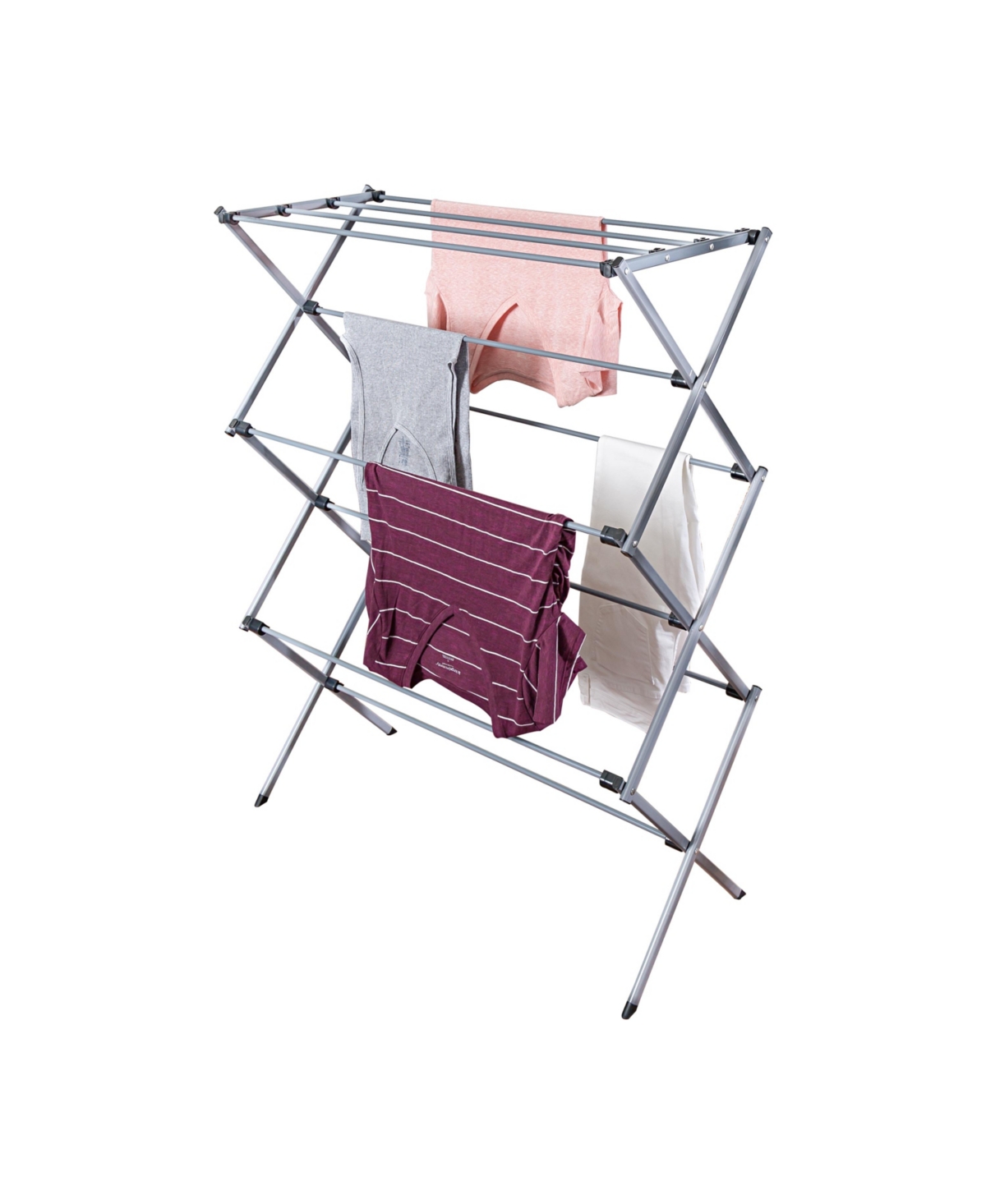 Shop Honey Can Do Oversize Collapsible Clothes Drying Rack In Silver-tone