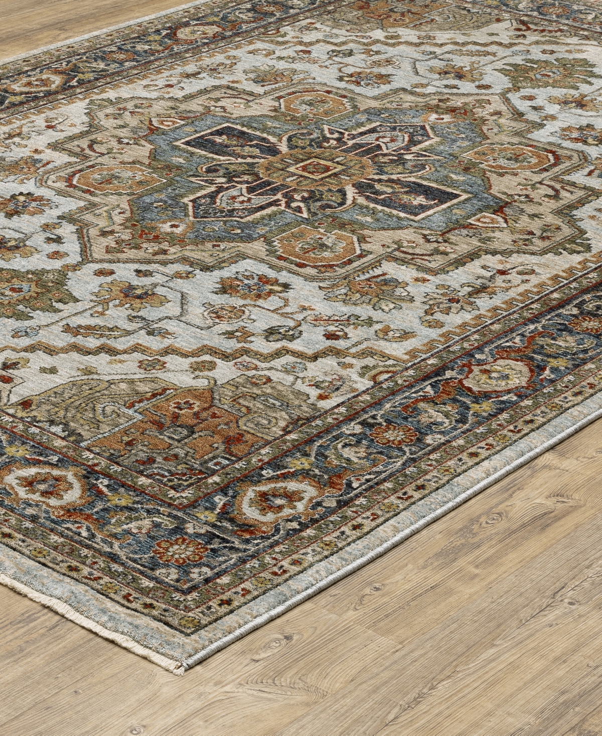 Jhb Design Aberdeen 1144w 3'3" X 5' Area Rug In Ivory,blue