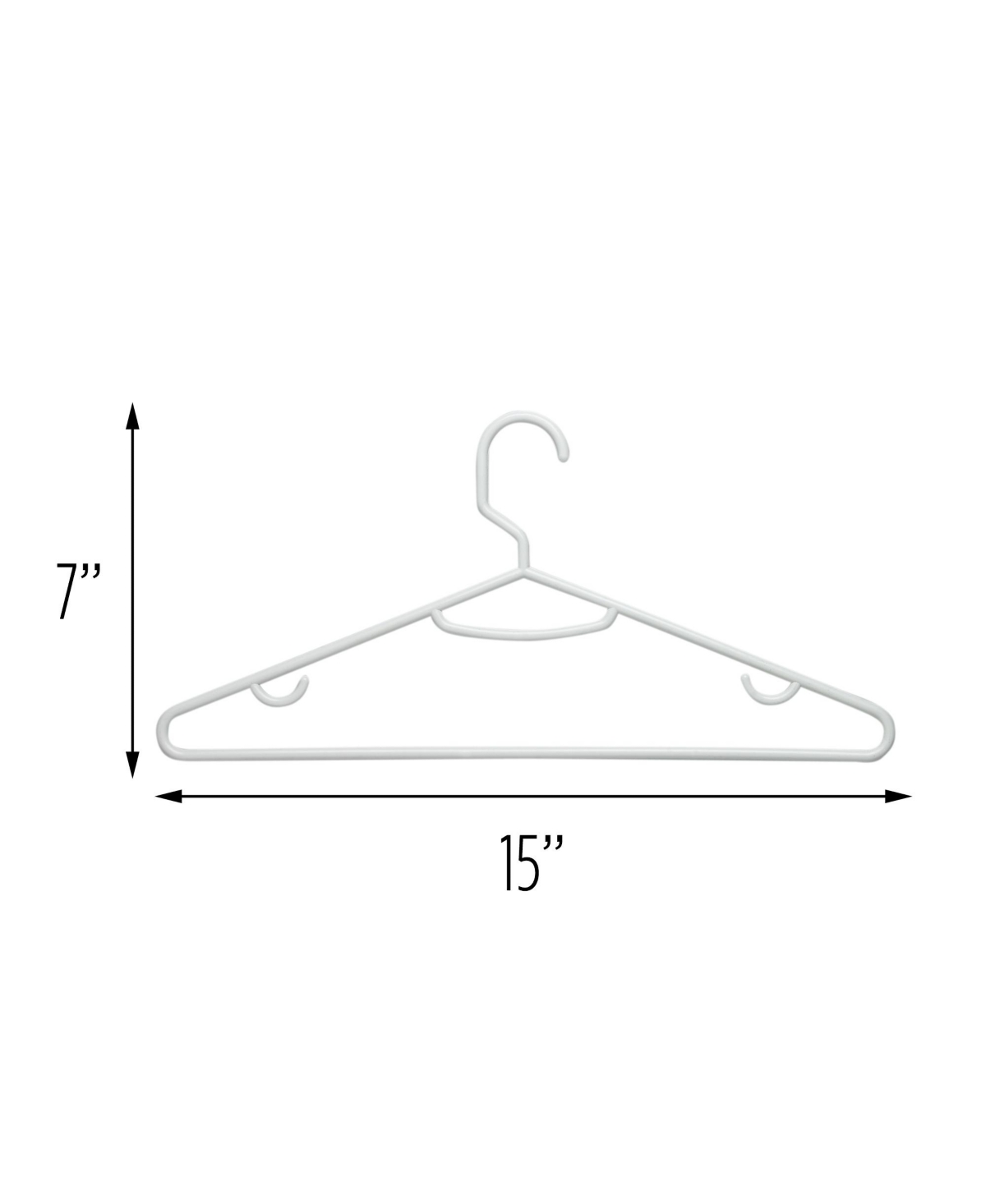 Shop Honey Can Do Hangers With Additional Hanging Hooks, Set Of 60 In White
