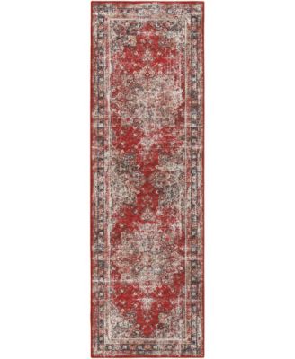 Jericho Washable JC6 2'6" x 10' Runner Area Rug