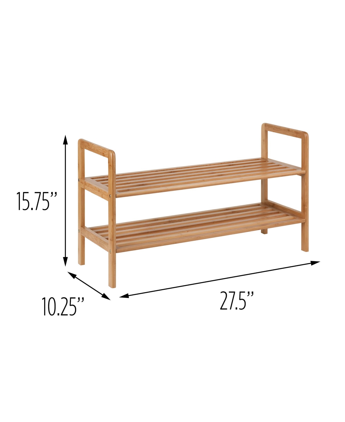 Shop Honey Can Do 2-tier Bamboo Shoe Rack In Natural