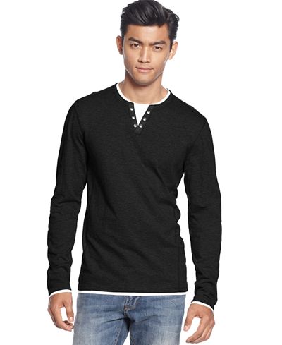 INC International Concepts Men's Really Real Pieced Shirt