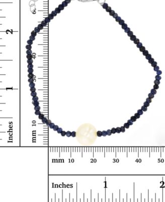 Rondelle and Freshwater Pearl Beaded Anklet in Sterling Silver