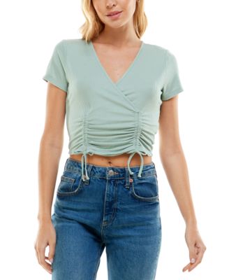 No Comment - Juniors' Ruched Top