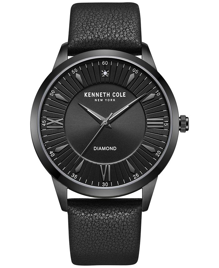 Kenneth cole black outlet diamond watch