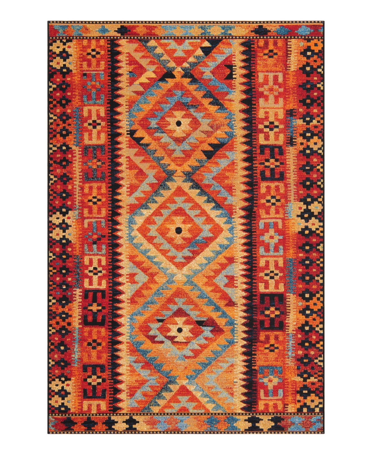 Bayshore Home Oushak Outdoor Ous02 5'3" X 8' Area Rug In Multi