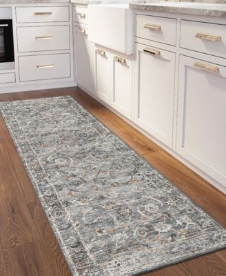 Jericho Washable JC4 2'6" x 10' Runner Area Rug