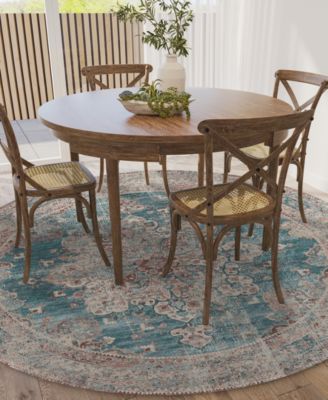 Jericho Washable JC6 4' x 4' Round Area Rug