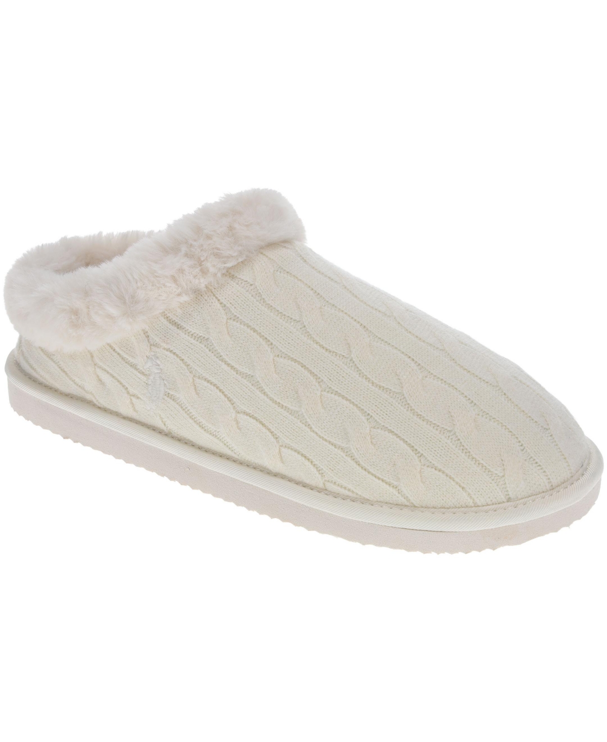 Polo Ralph Lauren Women's Polo Charlotte Scuff Slippers In Ivory