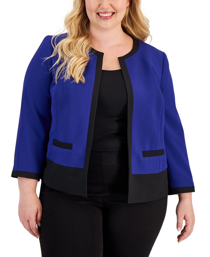 Kasper Plus Size Framed Jacket - Macy's