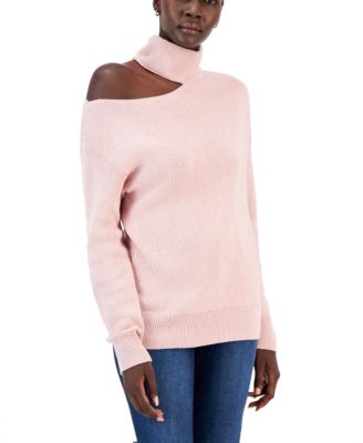 High neck cold shoulder sweater hotsell