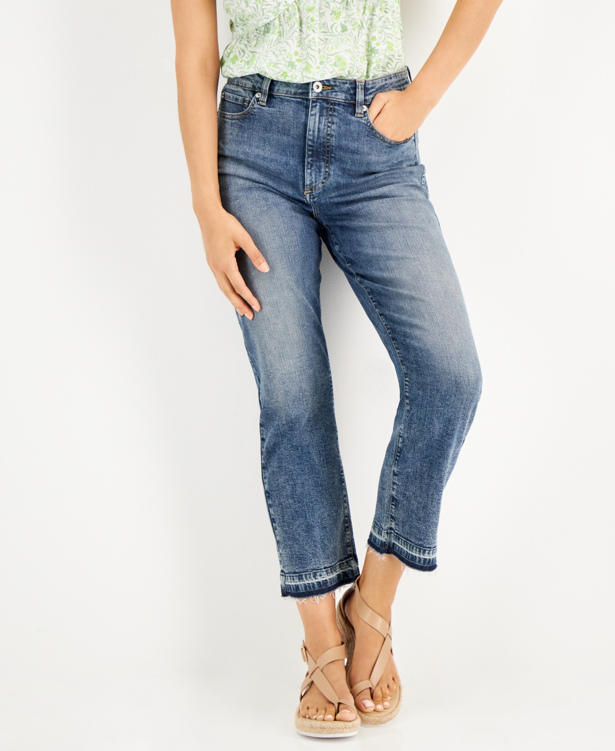  Inc International Concepts Women's Cropped High-Rise Jeans, Created for Macy's