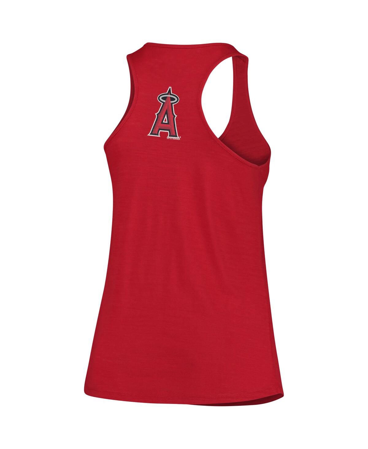 Women's Soft As A GrapeLos Angeles Angels Plus Size Swing for the Fences Racerback Tank Top - Red