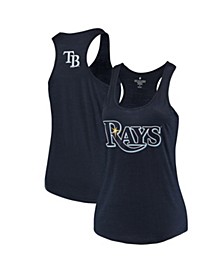 Women's Navy Tampa Bay Rays Plus Size Swing for the Fences Racerback Tank Top
