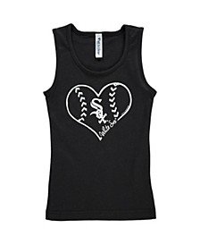 Girls Youth Black Chicago White Sox Cotton Tank Top