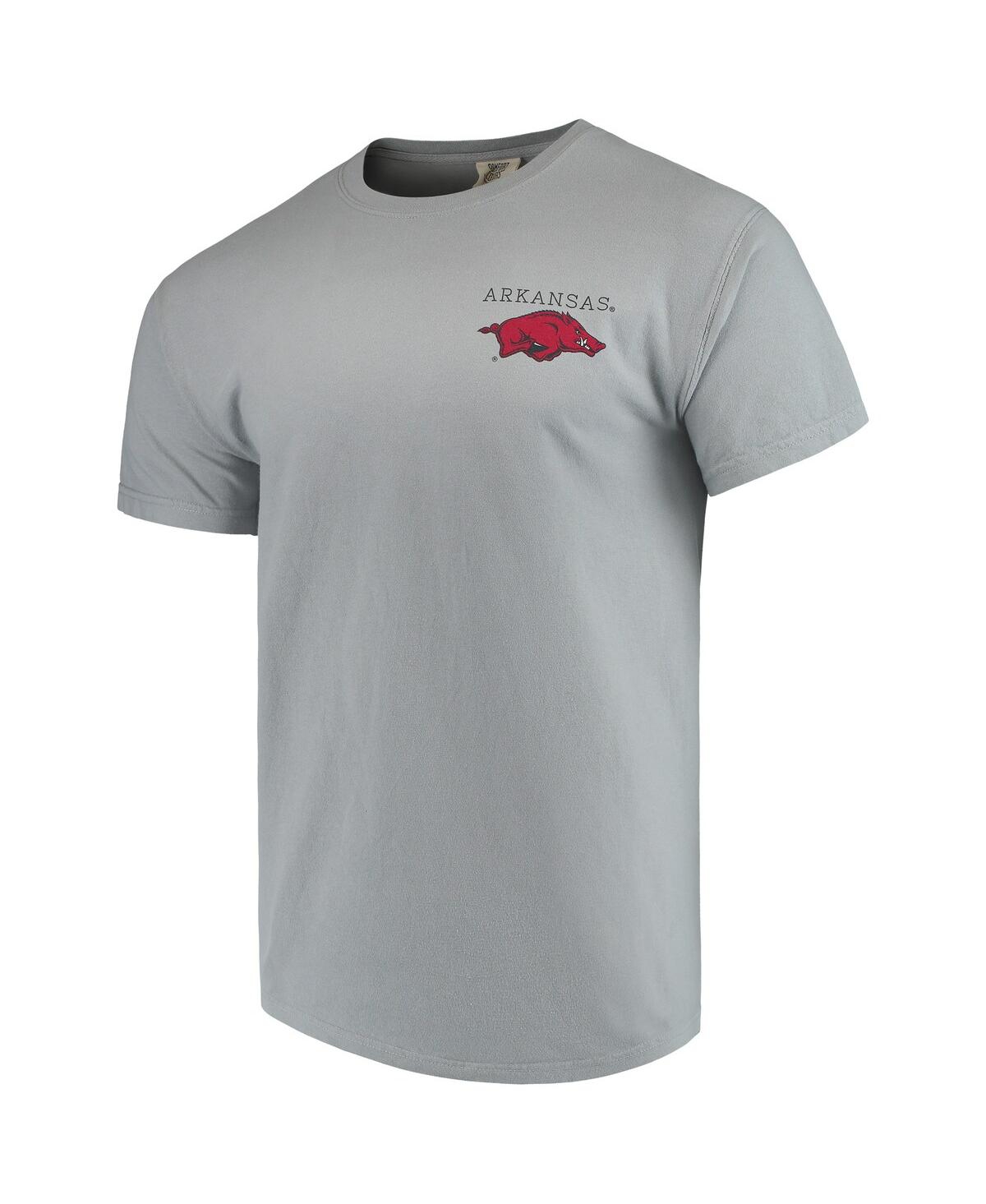 Shop Image One Men's Gray Arkansas Razorbacks Comfort Colors Campus Scenery T-shirt