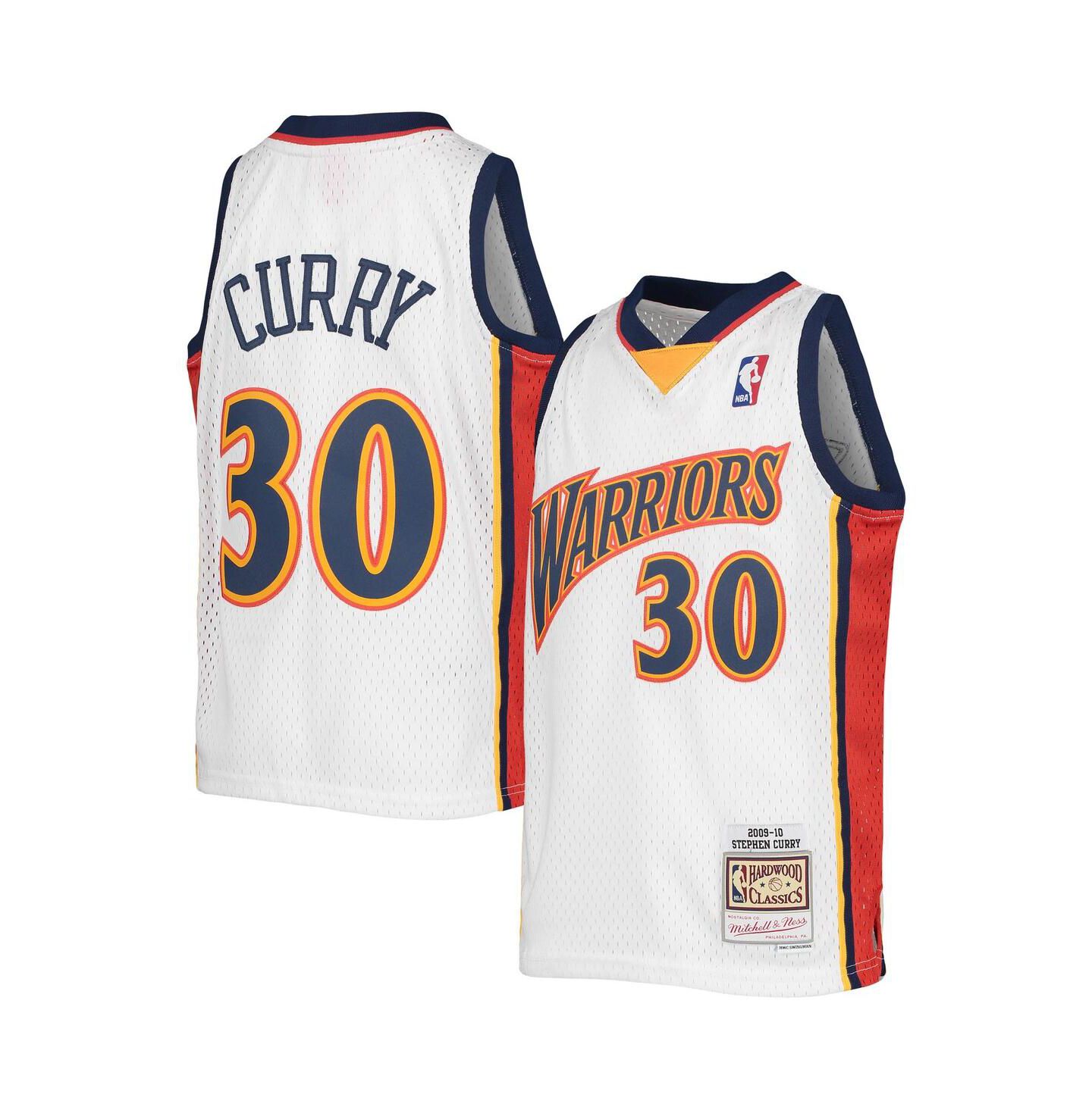 Детская джерси Mitchell & Ness Stephen Curry Golden State Warriors 2009-10 Swingman, White — фото 2