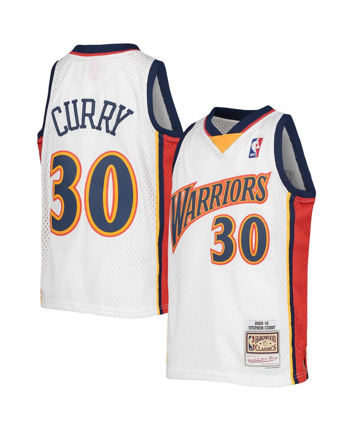 Big Boys Mitchell & Ness Stephen CurryGolden State Warriors 2009-10 Hardwood Classics Swingman Jersey - White