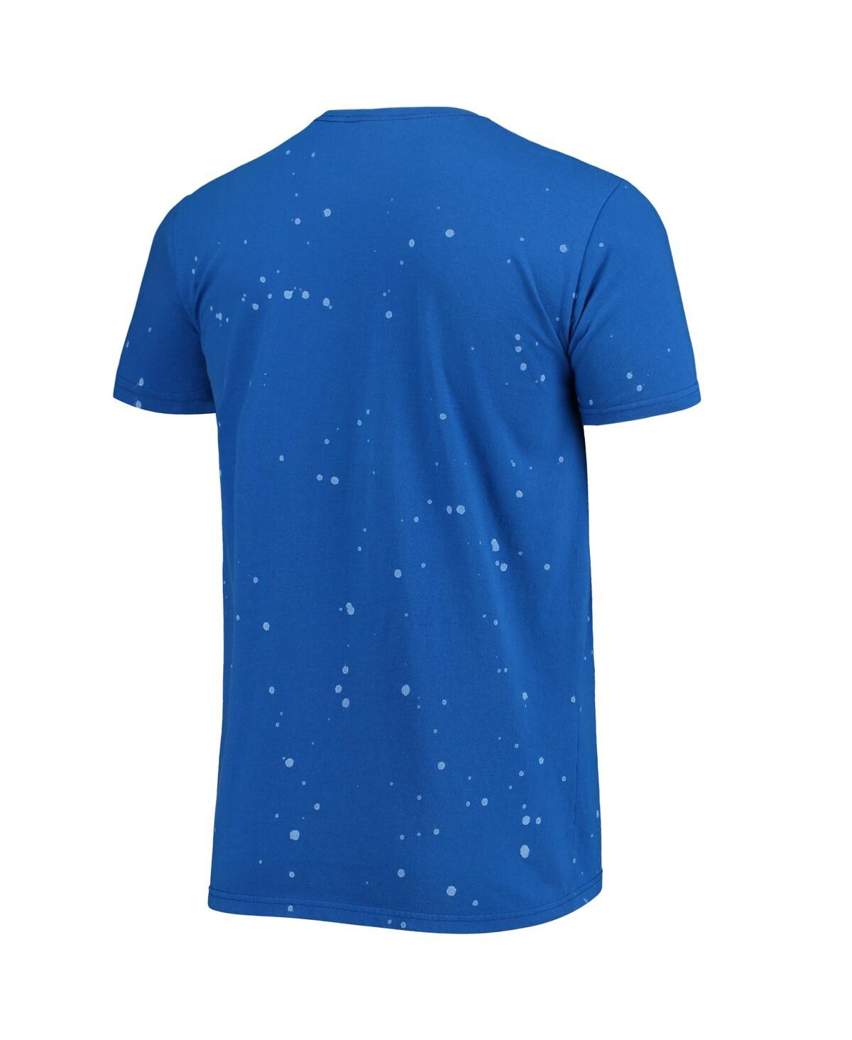 RETRO BRAND MEN'S ORIGINAL RETRO BRAND ROYAL TENNESSEE STATE TIGERS BLEACH SPLATTER T-SHIRT 