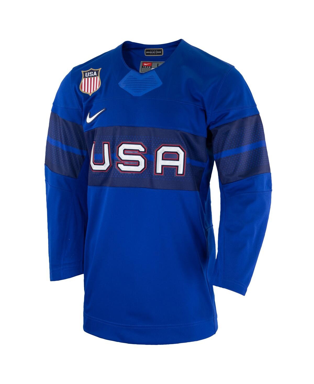 Men's NikeTeam Usa Hockey 2022 Winter Olympics Collection Jersey - Royal
