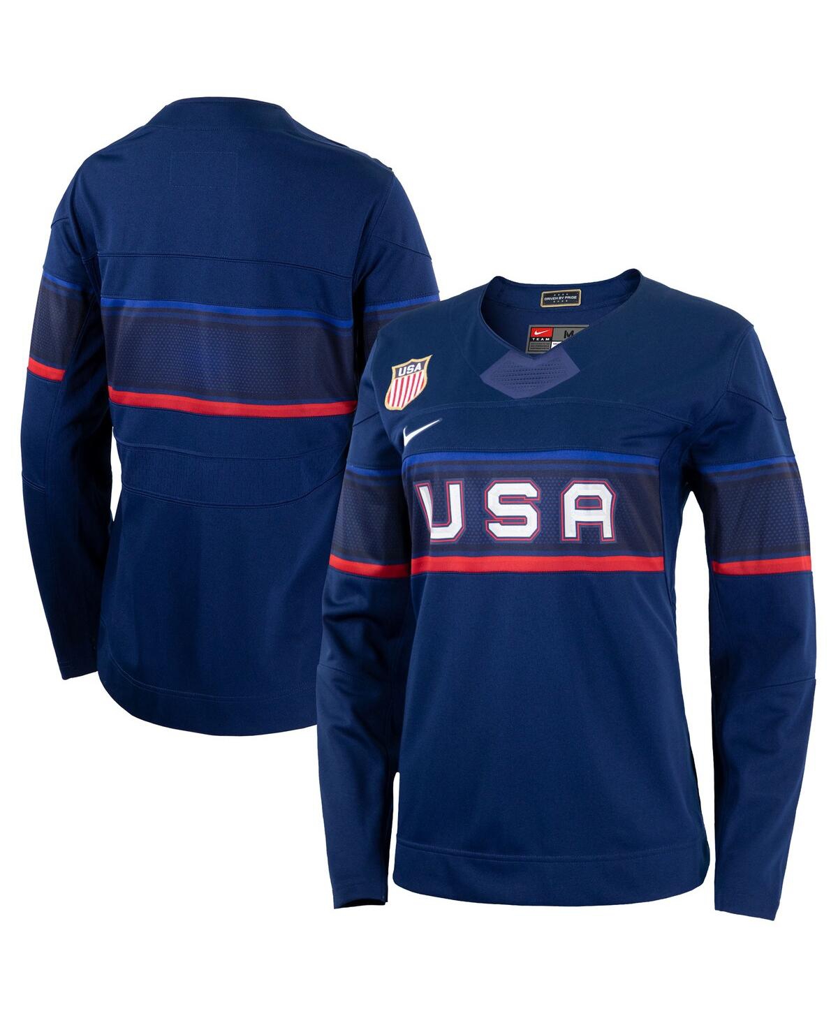 Women's NikeTeam Usa Hockey 2022 Winter Olympics Collection Jersey - Blue