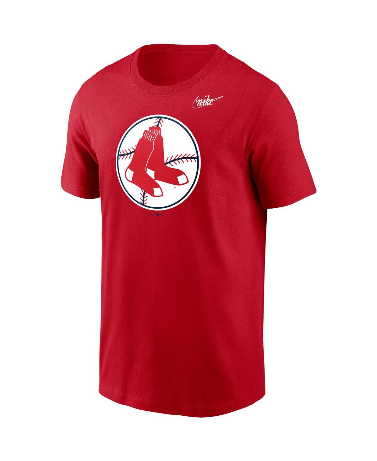 Shop Nike Men's  Red Boston Red Sox Cooperstown Collection Logo T-shirt