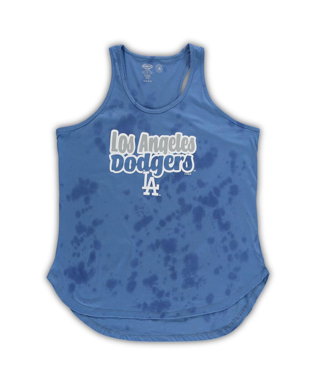 Women's Concepts SportLos Angeles Dodgers Plus Size Cloud Tank Top and Shorts Sleep Set - Royal