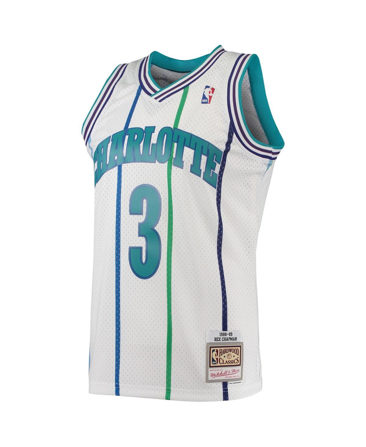 Men's Mitchell & Ness Rex ChapmanCharlotte Hornets 1988-89 Hardwood Classics Swingman Jersey - White
