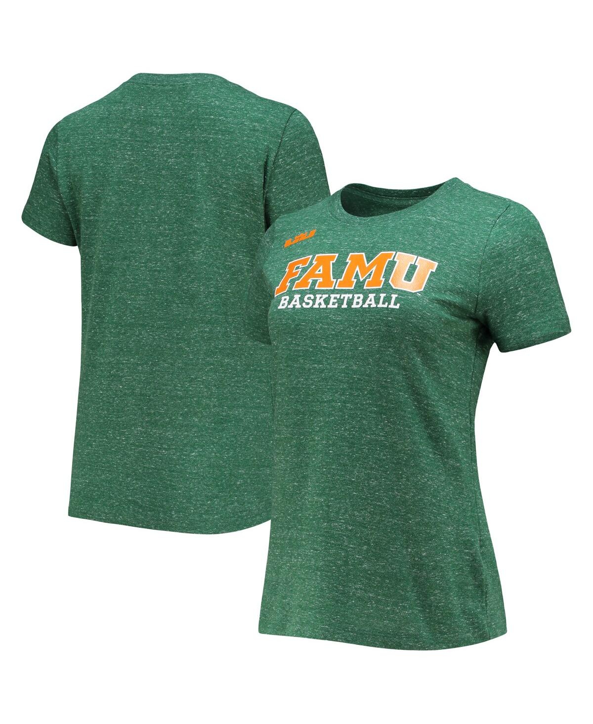 Nike Women's  X Lebron James Heathered Green Florida A M Rattlers Basketball Varsity T-shirt In Heathered Green