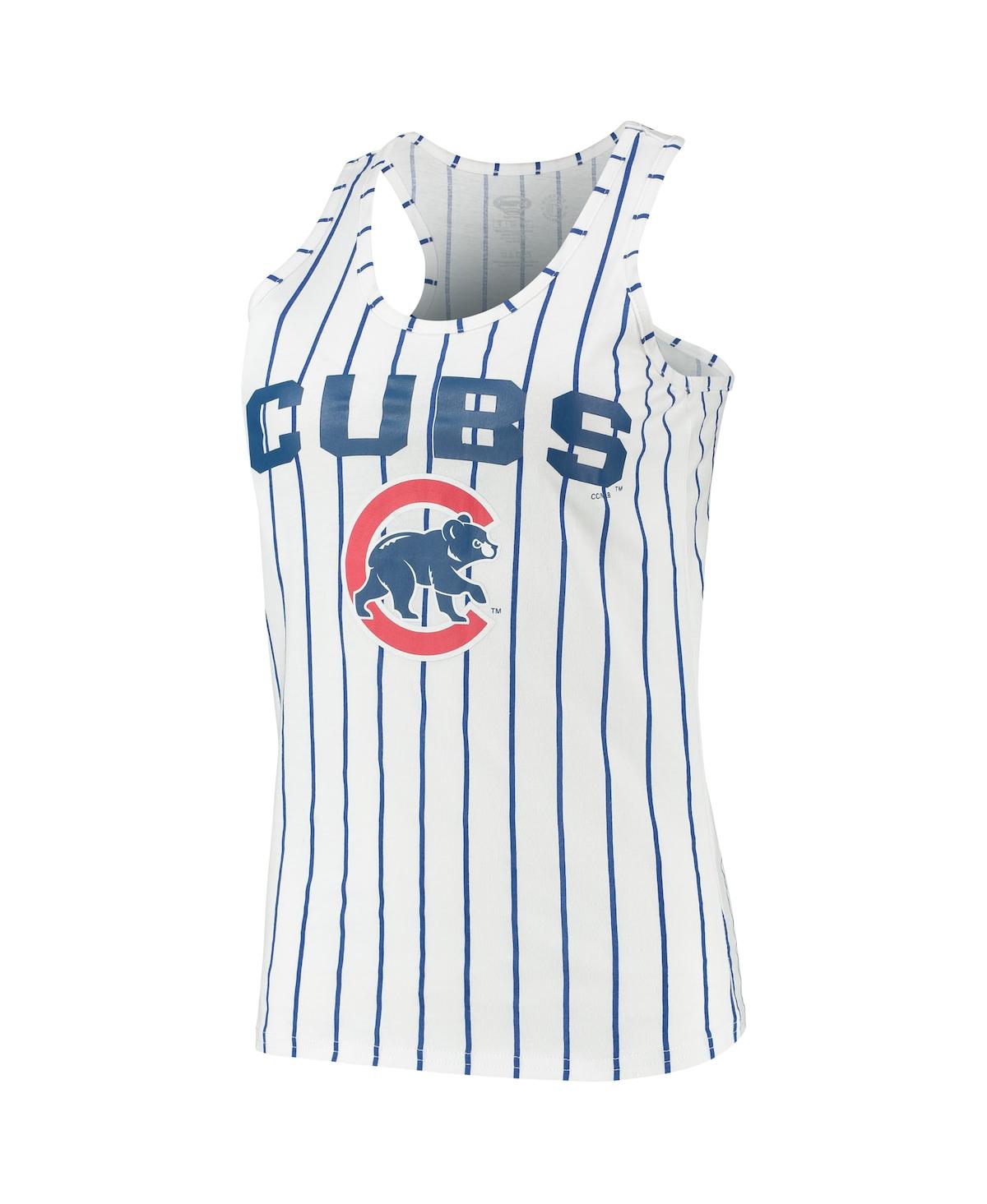 Shop Concepts Sport Women's  Royal, White Chicago Cubs Vigor Racerback Tank Top And Shorts Sleep Set In Royal,white