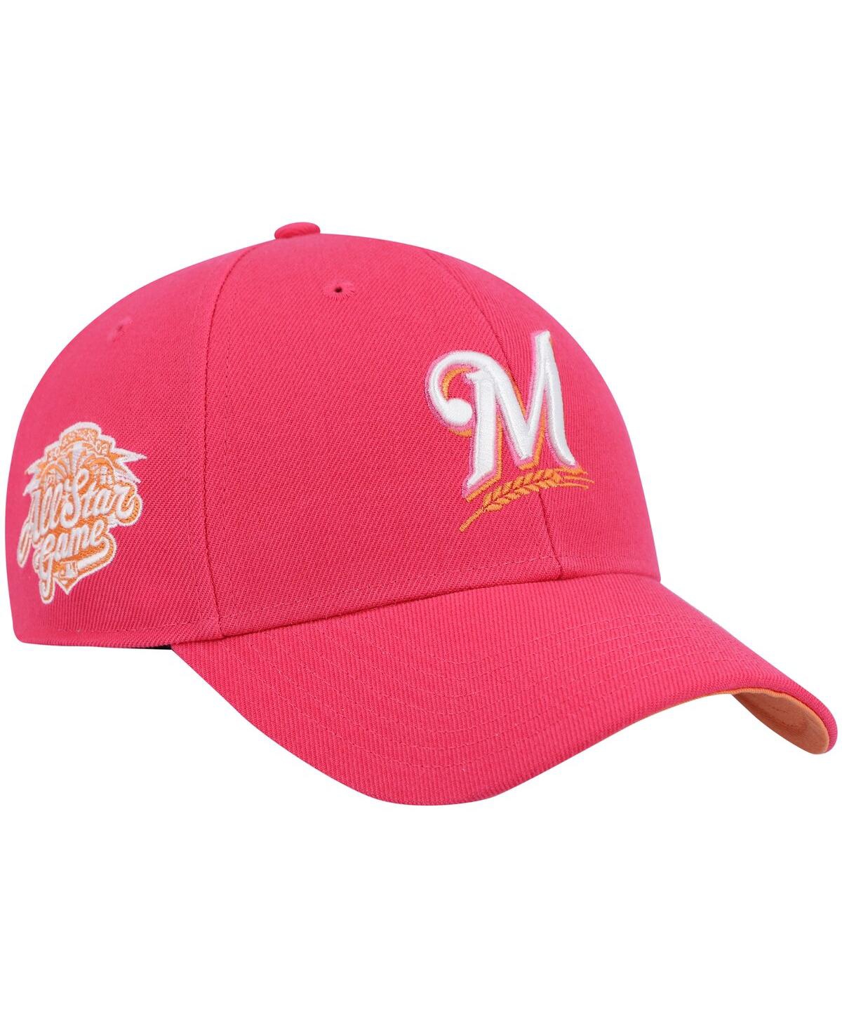 47 Brand Men's ' Magenta Milwaukee Brewers 2002 Mlb All-star Game Mango Undervisor Mvp Snapback Hat In Pink