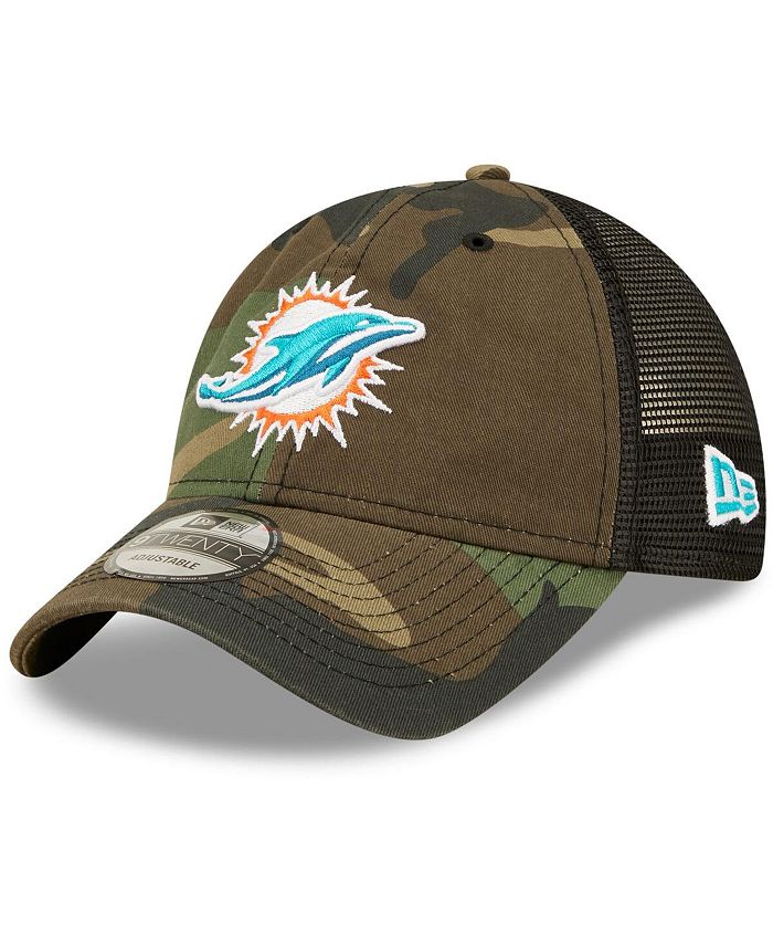 Men's '47 Camo/Black Miami Dolphins Trucker Adjustable Hat