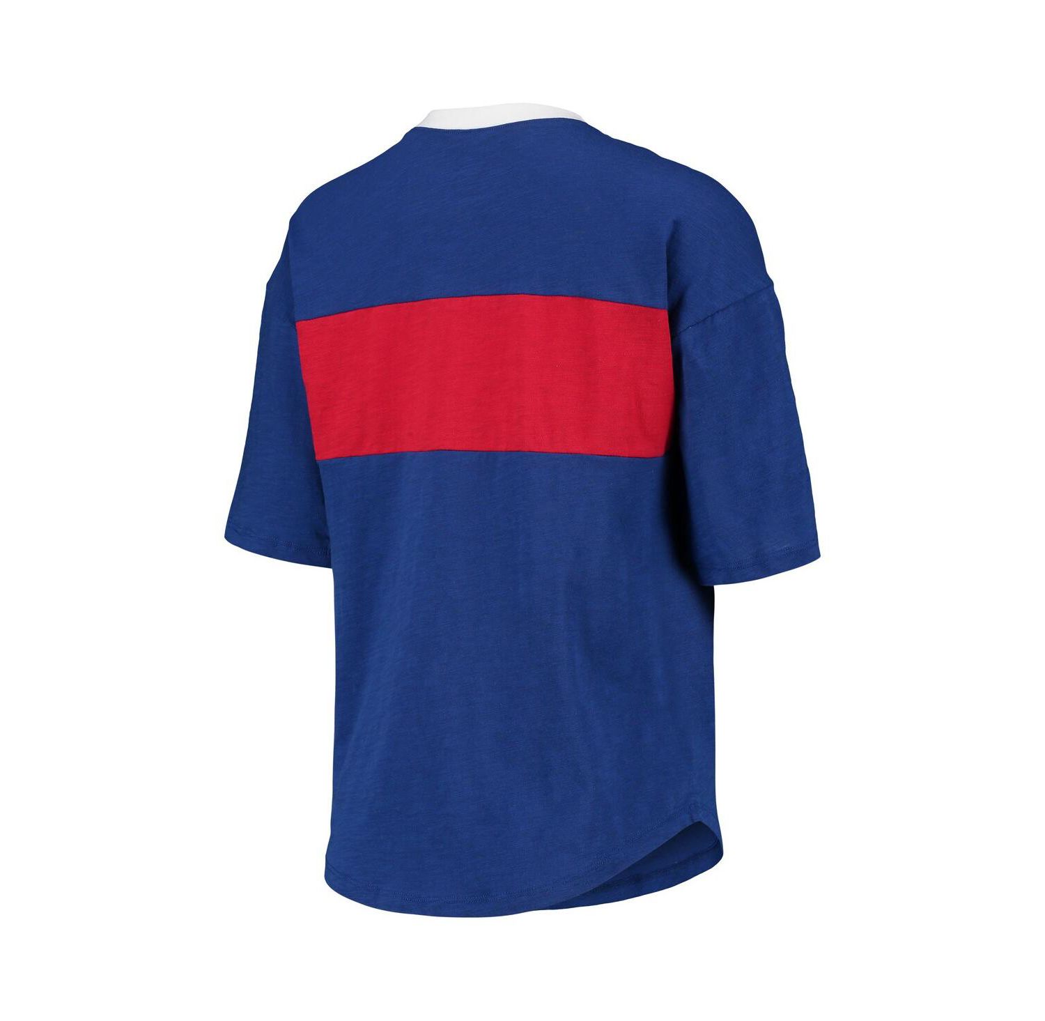 Women's Royal and Red Chicago Cubs Lead Off Notch Neck T-shirt