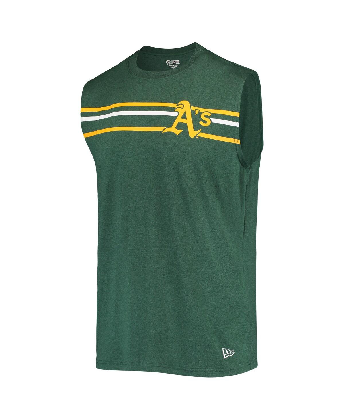 Shop New Era Men's  Green Oakland Athletics Muscle Tank Top