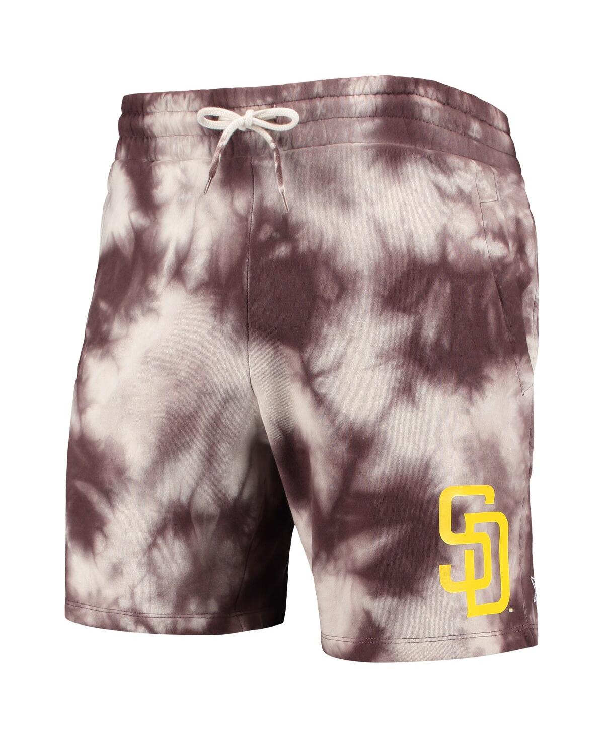 Shop New Era Men's  Brown San Diego Padres Team Dye Shorts