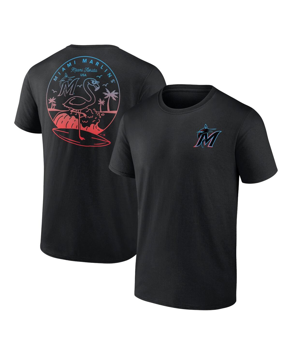 Nike Men's Miami Marlins Black Over Shoulder T-Shirt