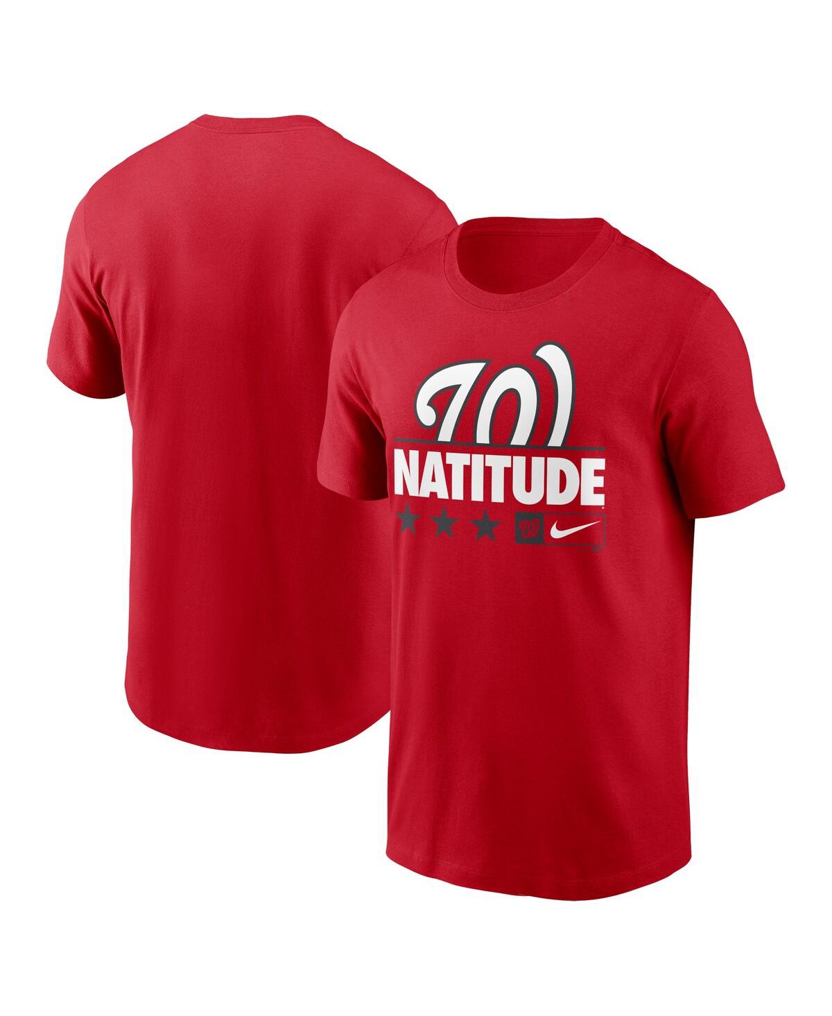 Shop Nike Men's  Red Washington Nationals Natitude Local Team T-shirt