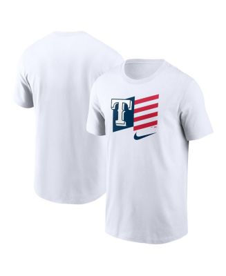 Nike Men's White Texas Rangers Americana Flag T-shirt - Macy's