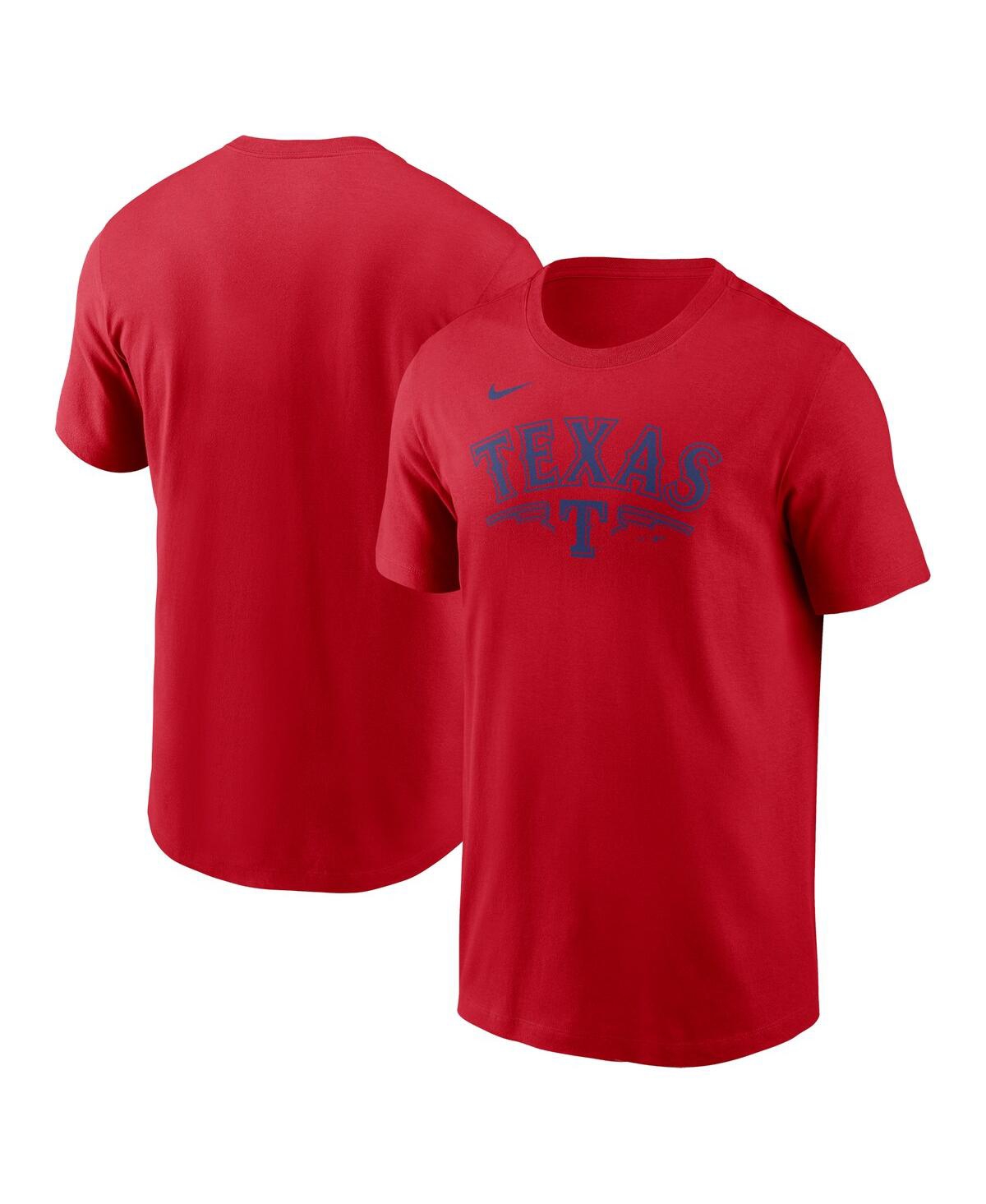 Shop Nike Men's  Red Texas Rangers Local Team T-shirt
