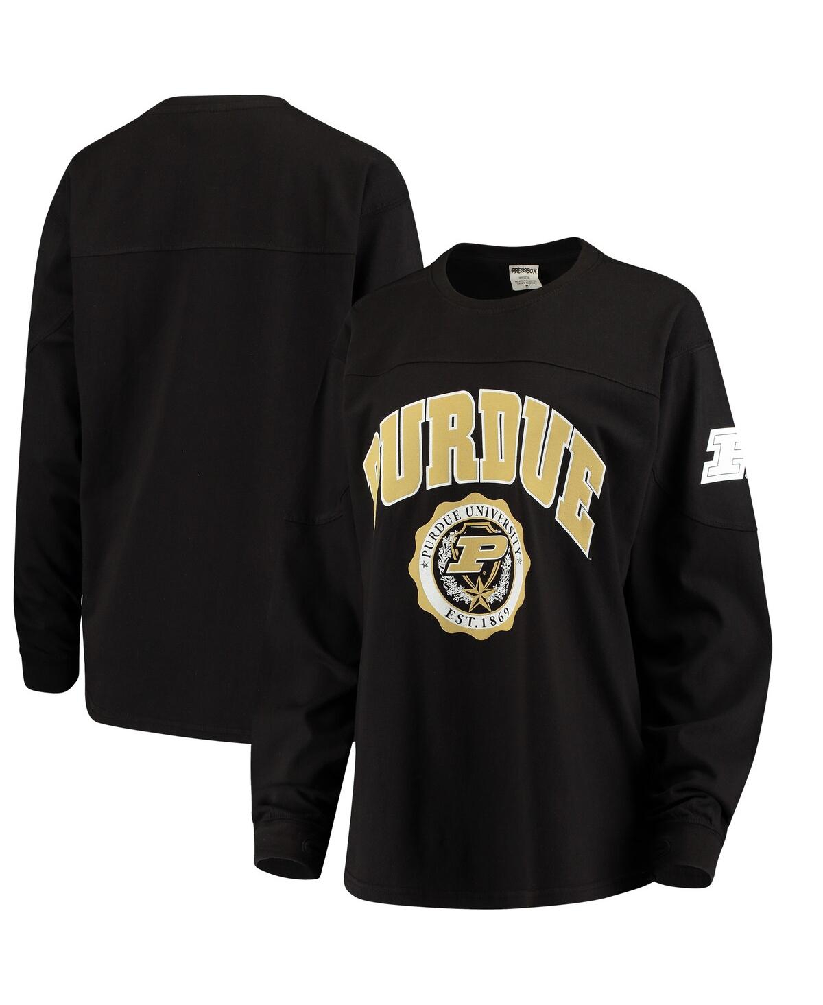 Women'sPurdue Boilermakers Edith Long Sleeve T-shirt - Black